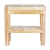 2 Tier Adjustable Cedar Wood Garden Storage Shelves - Made In USA