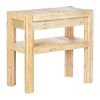 2 Tier Adjustable Cedar Wood Garden Storage Shelves - Made In USA
