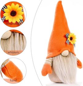 Christmas Gnomes Plush Decoration,Gnome Plush Christmas Decoration Handmade Swedish Dwarf Scandinavian Tomte Elf Gnomes for Home Office Table Dec (Color: Light Orange-b)