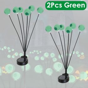 2Packs/4Packs Solar Scary Eyeballs Lights Outdoor Halloween Decoration Swaying Light Halloween Path Lights Ornaments with Total 12LED IP65 Waterp (Product type: 2Pcs Green)
