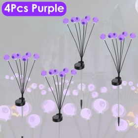 2Packs/4Packs Solar Scary Eyeballs Lights Outdoor Halloween Decoration Swaying Light Halloween Path Lights Ornaments with Total 12LED IP65 Waterp (Product type: 4Pcs Purple)