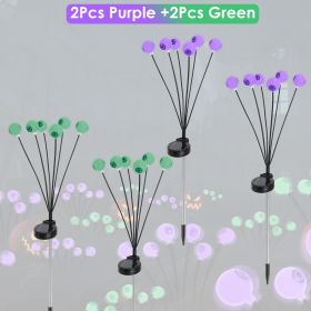 2Packs/4Packs Solar Scary Eyeballs Lights Outdoor Halloween Decoration Swaying Light Halloween Path Lights Ornaments with Total 12LED IP65 Waterp (Product type: 2Pcs Green+2Pcs Purple)