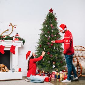 7.5 FT Artificial Christmas Tree with DIY 400 Warm White LED Lights (default: default title)