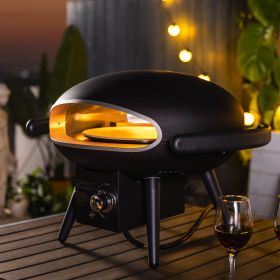 Gas Pizza Oven, Propane Outdoor Pizza Oven, Portable Pizza Oven For 12 Inch Pizzas, With Gas Hose & Regulator (Color: as Pic)