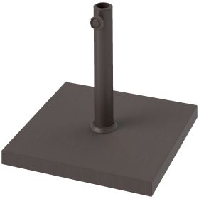 Patio Umbrella Base, 32 Lbs Concrete Heavy Duty Umbrella Base, Outdoor Umbrella Stand Patio Umbrella Holder For 1.5 1.9 Umbrella Poles For Outdoo (Color: BROWN)