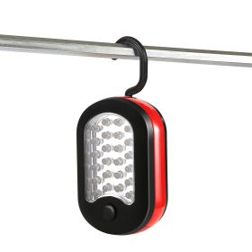 1Pc Magnetic LED Work Light With Hook Compact Flashlight For Camping Hiking Emergency (Color: Red)